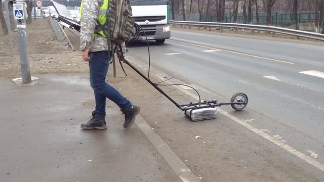 Георадар. Георадарное сканирование на трассе А-103. Поиск пустот и коммуникаций. смотреть онлайн