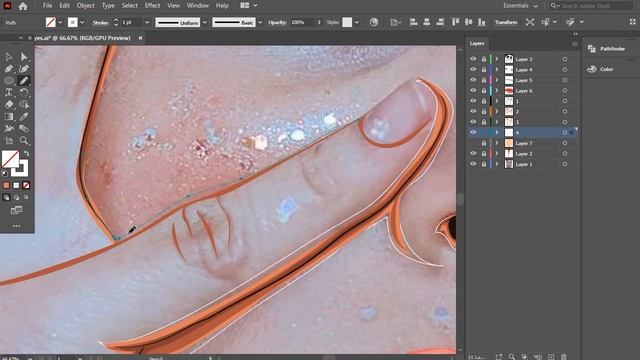 How To Draw Digital Art ? Vector Portrait Illustration ✨️ Vector art смотреть онлайн