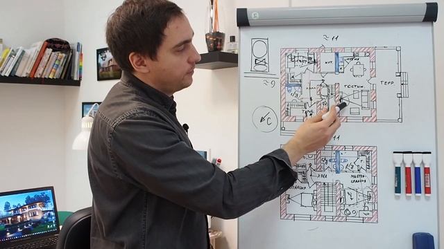 Планировка гостевых и детских // Часть 2 (практика): помещения в доме 11х9м смотреть онлайн