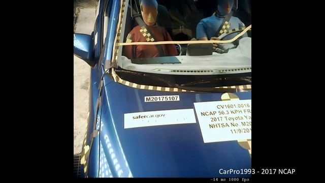 2016-2020 Scion iA / Toyota Yaris iA / Mazda2 NHTSA Full-Overlap Frontal Crash Test смотреть онлайн