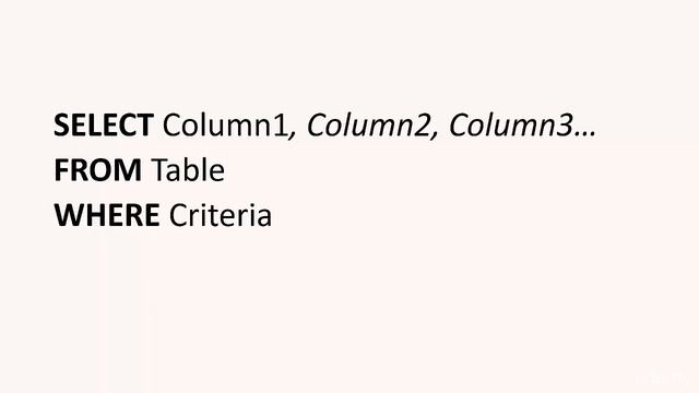 Access SQL:  The WHERE Syntax For Record Filtering