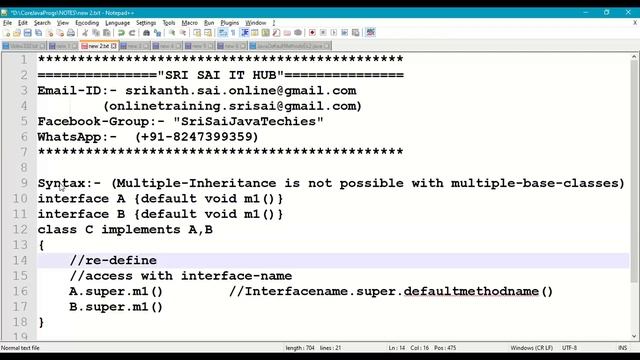 Java Same Default Methods in Multiple Inheritance || Java Default Methods in Interface || #332 смотреть онлайн