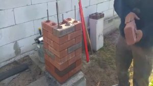 Лего Кирпич Кладка Столбика 15 апреля 2016 г.