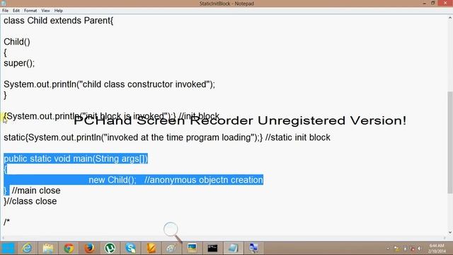 Java Tutorial by Rajan Jain : Static Init Block and Init Block in java Video14 смотреть онлайн