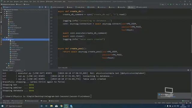 Разработка Telegram Bot на Python. (5. Бесплатный сервер, деплой, запуск бота 1 командой) смотреть онлайн