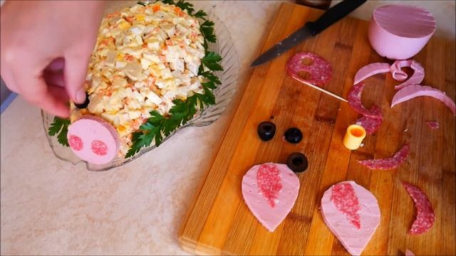 Салаты на Новый Год Салат СВИНКА и салат САПОЖОК салаты праздничный стол смотреть онлайн