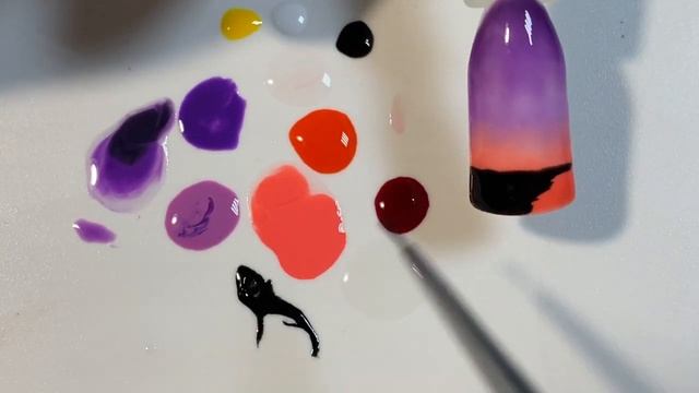 Пейзаж, закат ? на ноготках.Дизайн гель лаком Поэтапно/Мастер класс. смотреть онлайн
