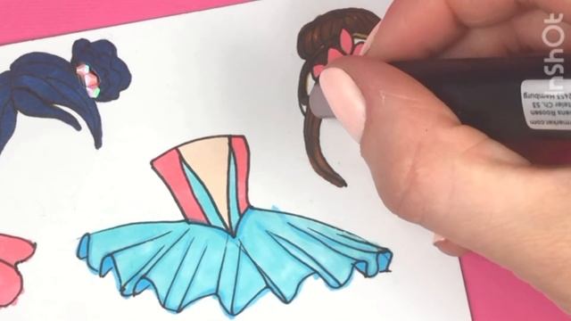 Ballerina paper dolls Ladybug dress up costumes dresses quiet book handmade papercrafts смотреть онлайн