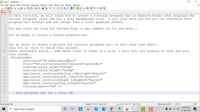 Circular Determinate Progress Bar with Background смотреть онлайн