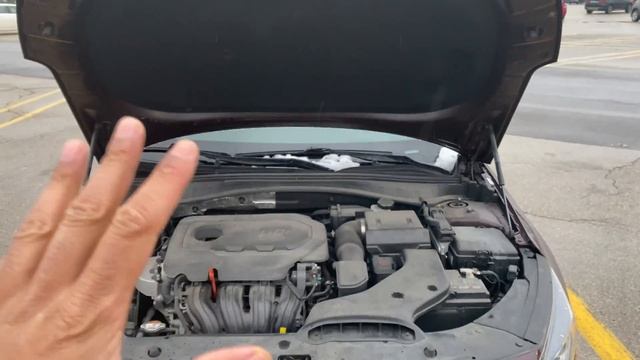 Kia Optima - adding refrigerant for air conditioner смотреть онлайн