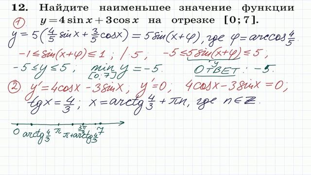 Задание 12 ЕГЭ по математике (профиль) смотреть онлайн
