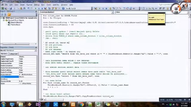 AsalTulisAje : VBA - Delete data excel ke database server (MySQL Server) смотреть онлайн