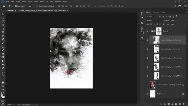 How to create Ink smudge effect | Photoshop tutorial | EVERYTHING ps смотреть онлайн