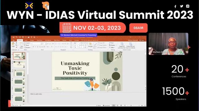 Global Virtual Summit 2023 (EST)-Unmasking Toxic Positivity: The Dark Side od Positive Thin-20 смотреть онлайн