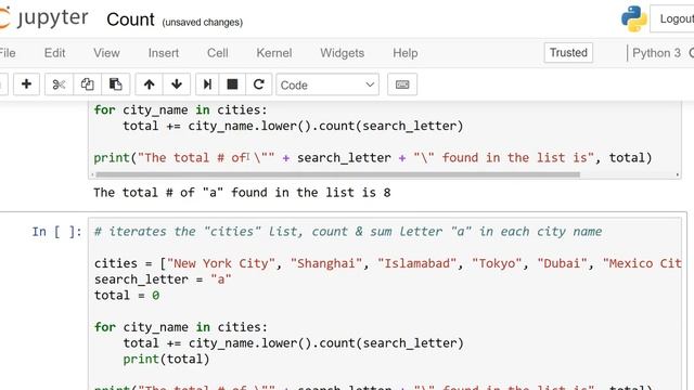 Count Function in Python смотреть онлайн