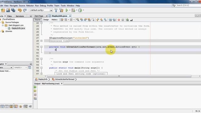 Java Swing Tutorial 02 JTextField Usage смотреть онлайн