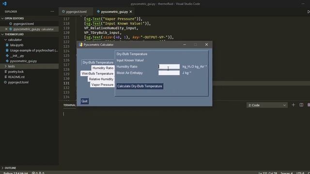 Psychrometrics Calculator GUI PySimpleGUI - Final Project Code in Place 2021- смотреть онлайн