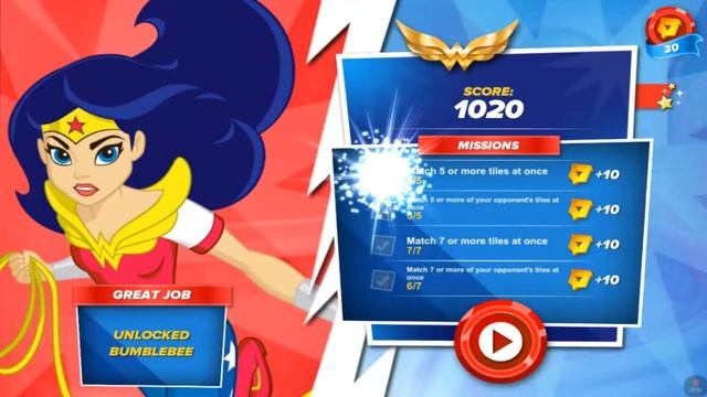 DC SUPERHERO GIRLS MOBILE GAME - SUPERHERO MATCH UP