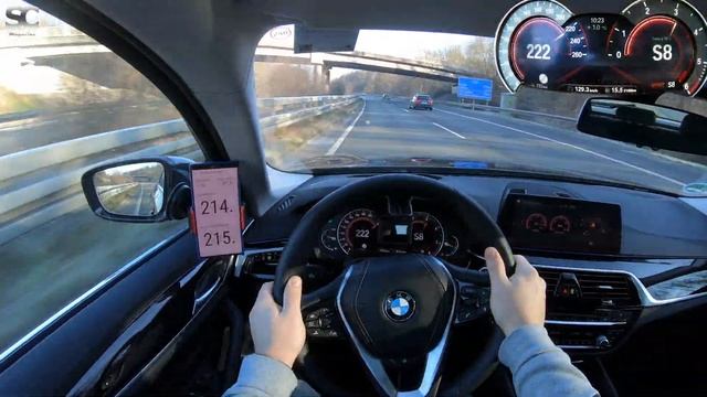 BMW 520d Touring (2019) - Autobahn Top Speed / Acceleration / Test Drive POV