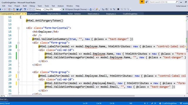 CRUD Operation In MVC on Single View Without Ajax|CRUD Operation in CORE MVC on Single View|Part 1. смотреть онлайн