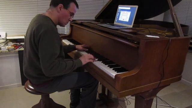 The magic piano, a Yamaha G2 modified with a QRS midi sensor bar feeding Grand Orgue смотреть онлайн