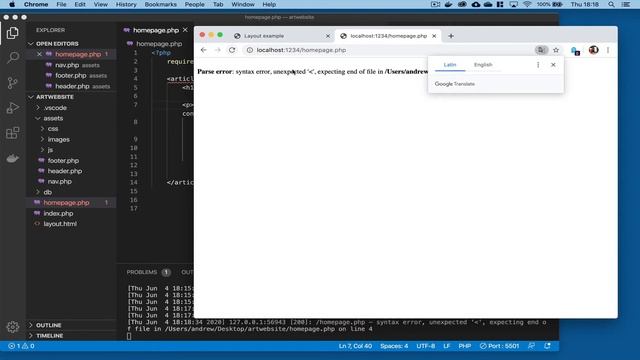 PHP website project - Part 7 - Include files and clickable PHP version смотреть онлайн