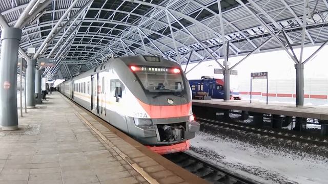 Москва. Электропоезда в Можайск на станции «Славянский бульвар». 09 января 2022 смотреть онлайн