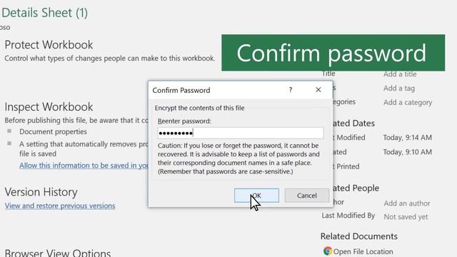 Password Protection for Microsoft Excel Files смотреть онлайн