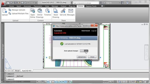 AutoCAD 2012 Autocad WS Upload смотреть онлайн