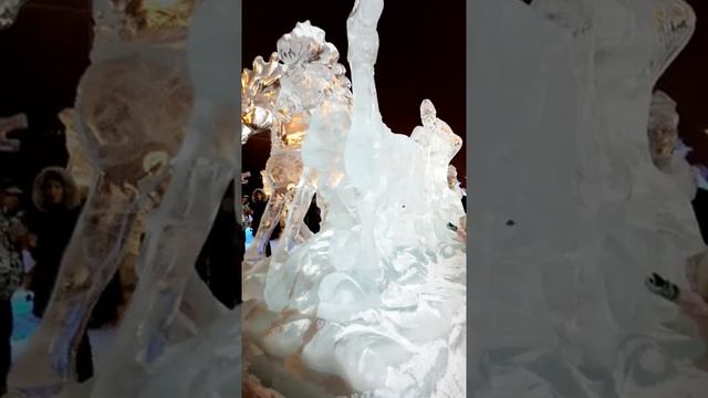 Парк Горького. Снег и лёд в Москве! смотреть онлайн