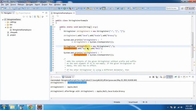 StringJoiner (Merge method) | Java Collection Framework смотреть онлайн