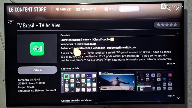 Brasil TV na SmartTV LG Streaming Legalizado + 130 Canais смотреть онлайн