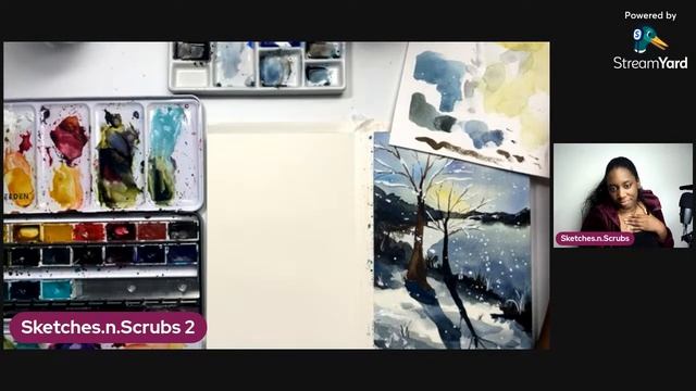 Painting Snowy Landscapes - Christmas Paintstream смотреть онлайн
