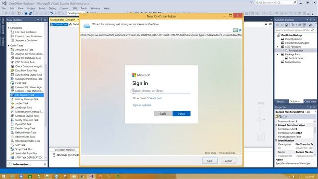 Backup SQL Server to Onedrive. Connect to OneDrive and Backup / Sync files. COZYROC SSIS+ component смотреть онлайн