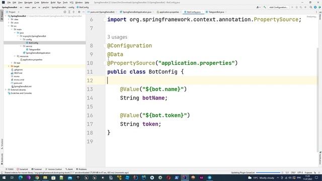 Простой Telegram бот на Java и Spring Boot: Создание Telegram бота, реализация базового функционала смотреть онлайн