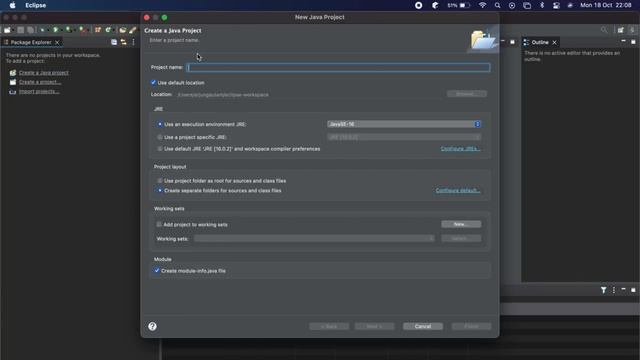 Install Eclipse IDE on MacOS and run the First Java Program смотреть онлайн