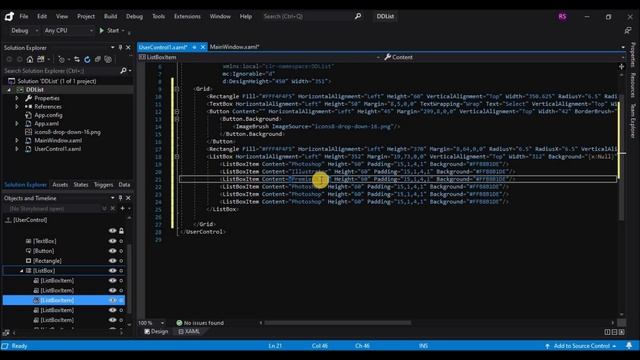 UI Design : User Control in Visual studio blend | DropDown Menu Animation | C# WPF смотреть онлайн