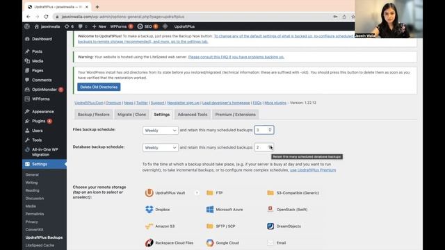 Setting up an automatic backup of your WordPress website using UpdraftPlus смотреть онлайн