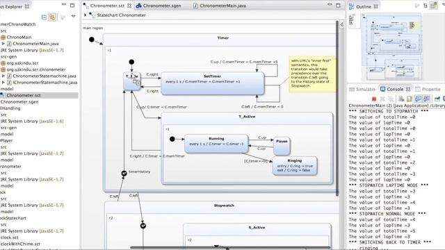 Creating statecharts - part 8: Generating Java Code From Yakindu Statecharts смотреть онлайн