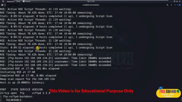 Ethical Hacking Lab: Exploiting FTP on Metasploitable2 with Kali Linux смотреть онлайн
