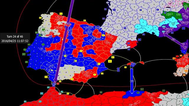 Europe Map Risk Game Won (Blue color) смотреть онлайн