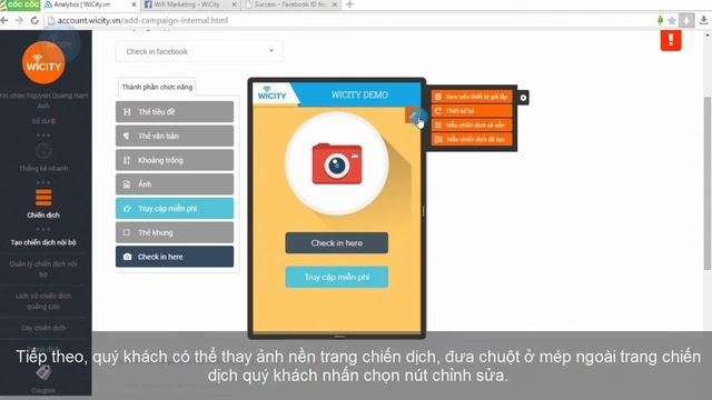 WICTY VIỆT NAM - Hướng dẫn tạo chiến dịch Wifi Marketing Check in Facebook смотреть онлайн