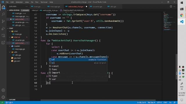 Websockets con Golang (GO), Servicio de Chat con gorilla/websocket смотреть онлайн