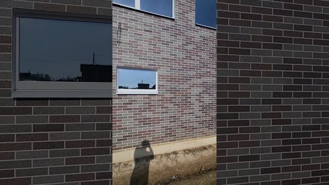Декоративное покрытие АМК на фасаде дома в посёлке Микляиха Ярославский район. смотреть онлайн