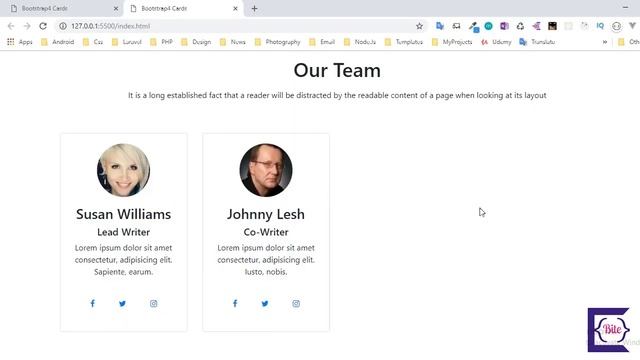 Responsive Cards with Bootstrap 4 and Css смотреть онлайн