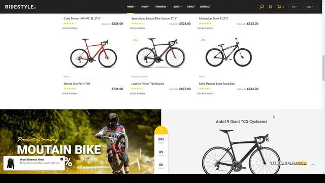 Ridestyle -Bike Sport Store WooCommerce Theme organic fashion Mia смотреть онлайн