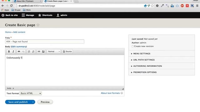 Learn Drupal 8 - How to add custom 404 page not found and 403 access denied page смотреть онлайн