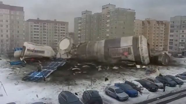 Падение спутника в Минске смотреть онлайн