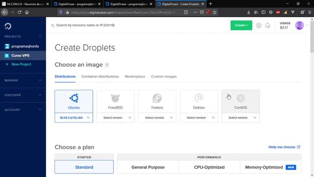 3 Creando nuestro droplet - Digital Ocean смотреть онлайн