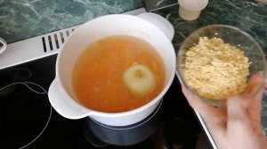 Рыбный суп с пшеном.